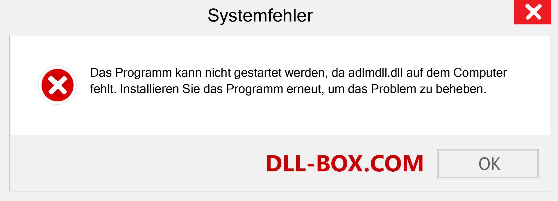 adlmdll.dll-Datei fehlt?. Download für Windows 7, 8, 10 - Fix adlmdll dll Missing Error unter Windows, Fotos, Bildern